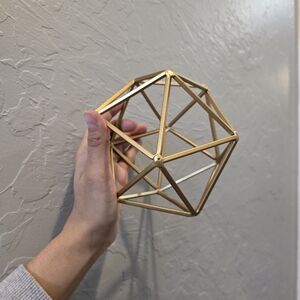 Target Threshold Brass Antique Gold Cube Figurine Sculpture Decor Object